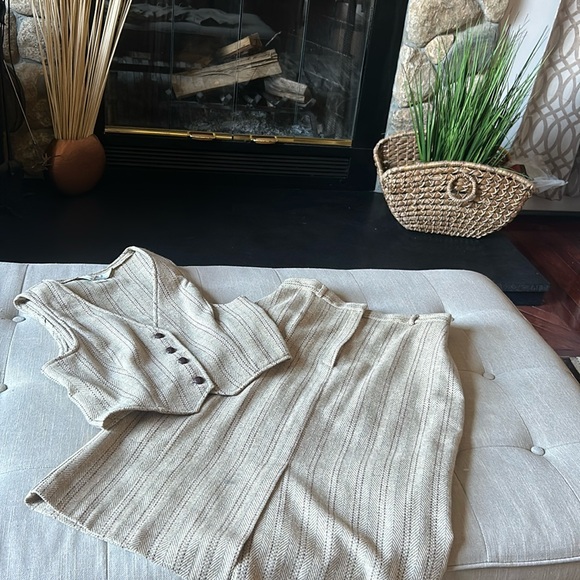 MJ Concepts in Sportswear Vintage Wool Blend Vest Skirt Set Size 13 - Picture 1 of 11